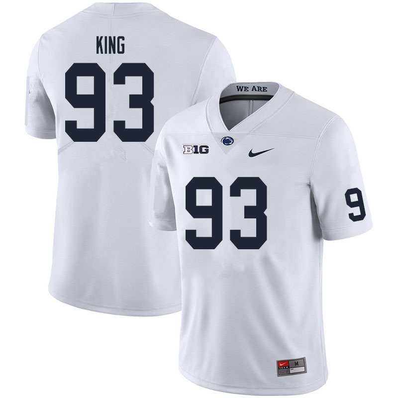 NCAA Nike Men's Penn State Nittany Lions Bradley King #93 College Football Authentic White Stitched Jersey DGC7898EL